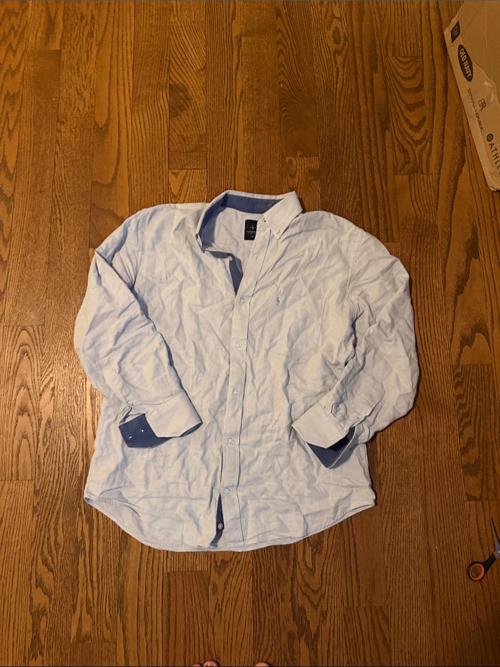 Tailorbyrd Light Blue Men's Linen Shirt Jacket